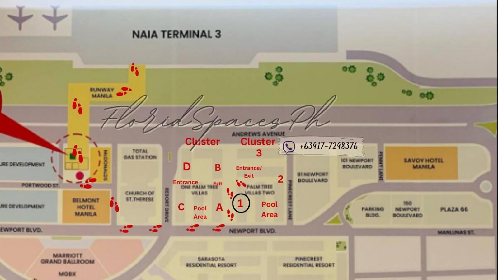 Two Palm Tree Villas Condominium - Studio 8Th Fl With Balcony - Across Terminal 3 Airport Pasay Bagian luar foto